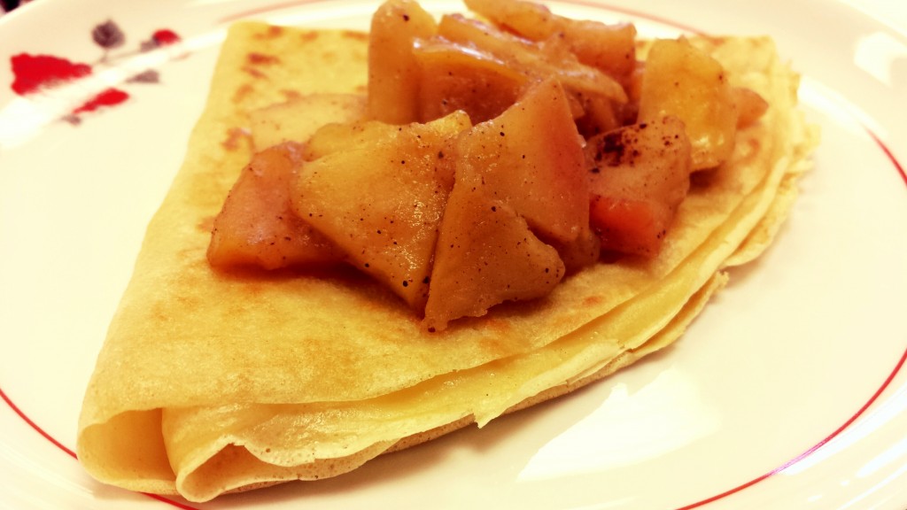 Crepes with apples